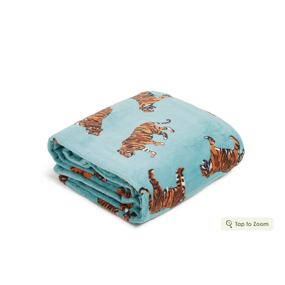 NWT Vera Bradley Outlet Bali Tiger Throw Blanket 50.0" w x 80.0" h